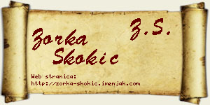 Zorka Skokić vizit kartica